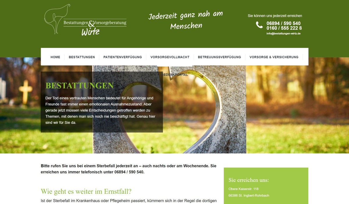 Bestattungen und Vorsorgeberatung Wirtz